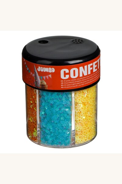 Comerivo Confetti sclipici neon inimi si stele pentru decoratiuni creative, 75g