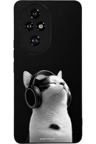 Sonique Ανδρική Έκδοση Θήκης για Honor 200 Pro 5G Audio Kitten - Λευκό