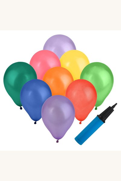Comerivo Set 40 baloane colorate de petrecere în 2 mărimi, 25 de 30cm și 15 d...