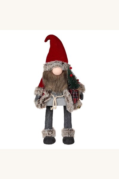Comerivo Gnome de Craciun interactiv cu miscare si caciula rosie, 70 cm, deco...