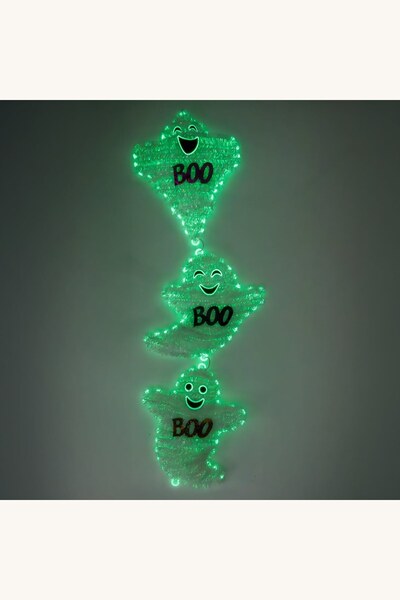 Comerivo Fantomă albă cu efect glow in the dark pentru Halloween, 25x70 cm