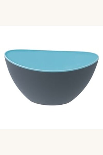Comerivo Bol plastic forma gondola 3.5l, gri turcoaz pentru servire