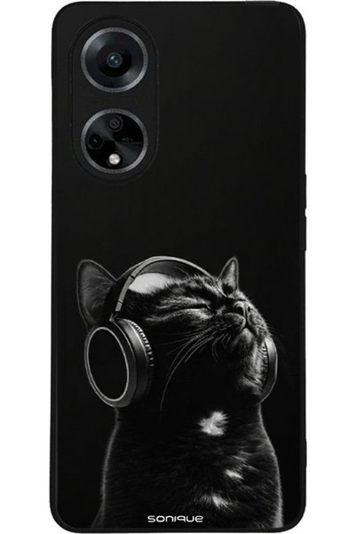 Sonique Ανδρική Έκδοση Θήκης για Oppo A98 5G Audio Kitten - Μαύρο