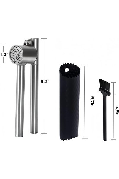 Generic Garlic Press Mincer - 304 Stainless Steel Garlic Crusher, Detachable,...