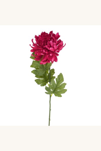 Comerivo Floare artificială crizantemă fucsia cu tulpină lungă, 84 cm