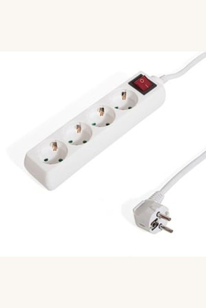 Comerivo Triplu electric cu 4 prize, intrerupator si protectie pentru copii