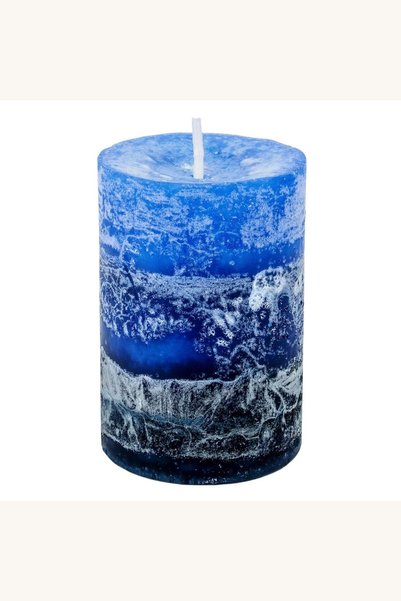 Comerivo Lumanare decorativa albastra cu aroma de ocean, 5x7.5cm, ardere 15 ore