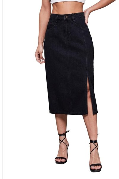 MISS OLIVE Cotton Midi Skirt