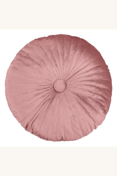 Comerivo Perna rotunda cu nasture roz nude, catifea, 35cm - confort si stil p...