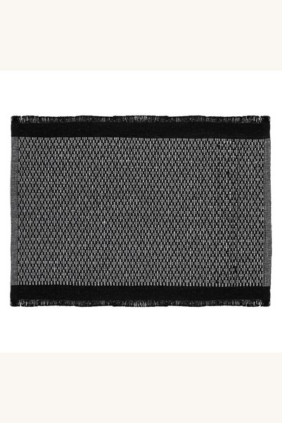 Comerivo Suport farfurii bumbac alb cu romburi negre 42x30cm