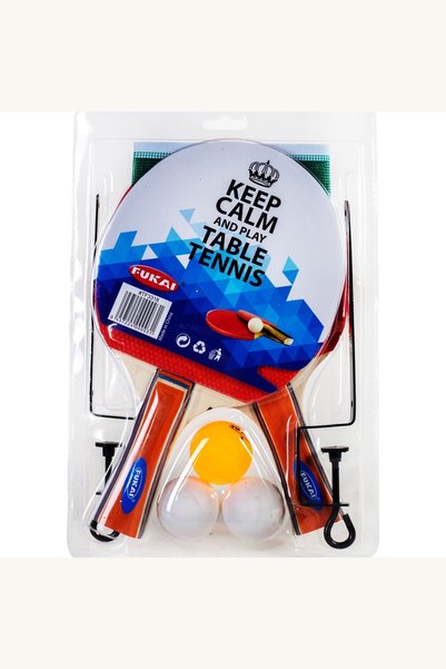 Comerivo Kit Complet Ping Pong cu Fileu, 2 Rachete si 3 Mingi pentru