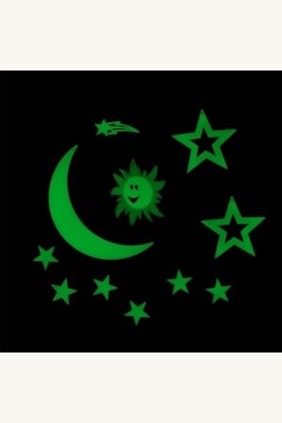 Comerivo Stele si luna fluorescente pentru perete - autocolante reutilizabile...