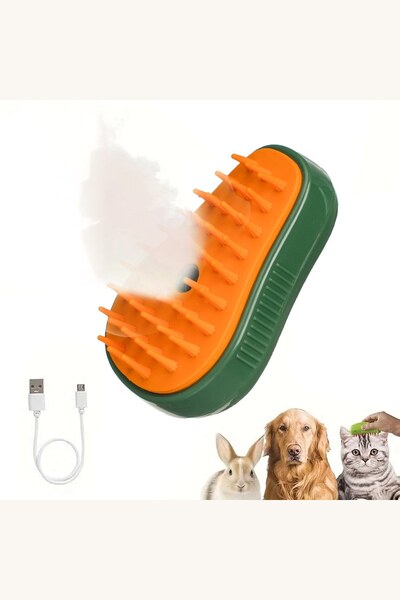 Comerivo Perie electrica cu aburi pentru caini si pisici, design avocado, rei...