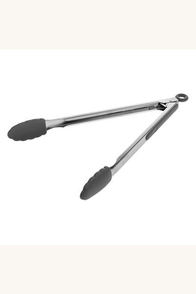 Comerivo Cleste de bucatarie 34cm metal si silicon gri, ideal pentru grill