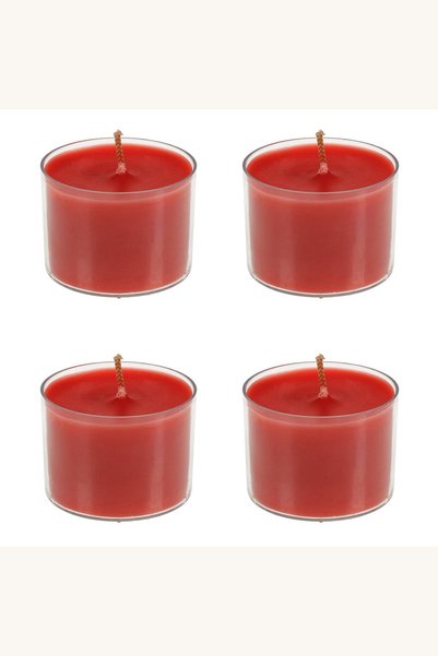 Comerivo Set 4 lumanari pastila rosii aroma cirese, lumina calda pentru casa ta
