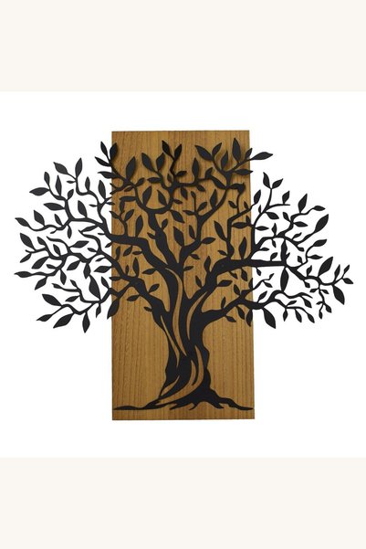 Comerivo Tablou perete Pomul Vietii cu rama lemn si metal negru 67.5x58cm