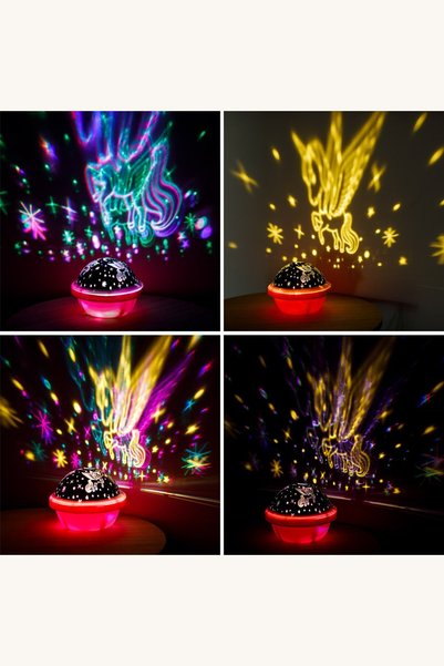 Comerivo Proiector LED cu model unicorn pentru camera copilului, 13x10.5cm