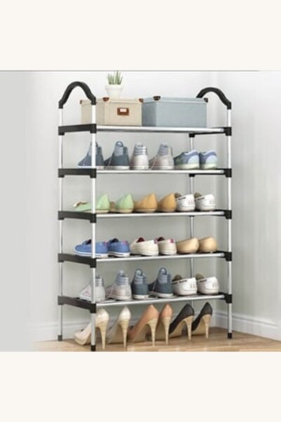 Comerivo Suport incaltaminte cu 5 nivele 58x26x102cm, metal galvanizat