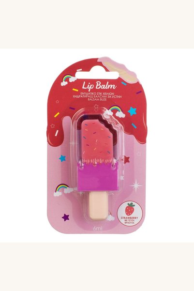 Comerivo Balsam de buze pentru copii aroma capsuna, roz inghetat 6ml