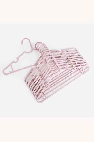Comerivo Set 10 umerase plastic roz pentru haine, organizare eficienta dulap