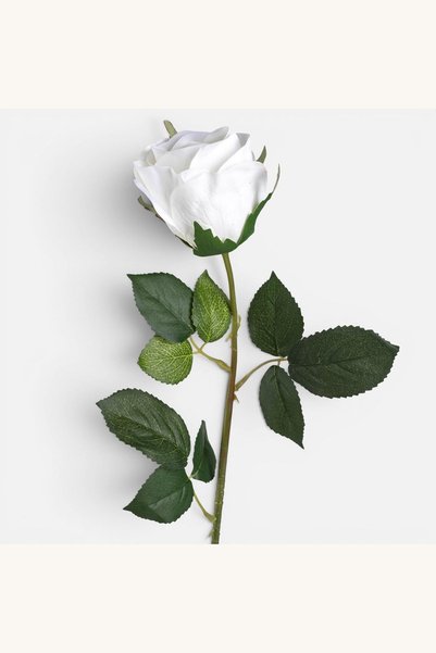 Comerivo Trandafir artificial alb 68cm cu aspect realist pentru vaze decorative