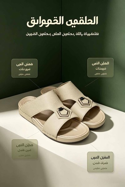 Alnoor Global Store صنادل رجالية صيفية يومية من الجلد المسامي، بحزامين لتثبيت آمن، مقدمة واسعة، نعل داخلي ناعم، نعل خفيف الوزن ومرن