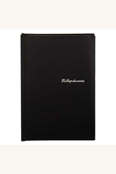 Comerivo Carnet pentru contacte cu coperta neagra si indexi A-Z, 15x21cm