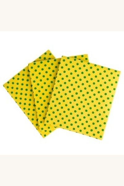 Comerivo 3 Lavete Galbene 30x30cm cu Scrub Dots - Absorbante si Moale