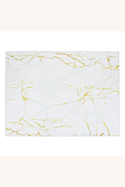Comerivo Suprafata de taiat din sticla cu model marmura auriu 40x30cm, incasa...