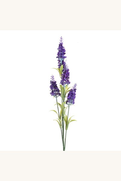 Comerivo Ramura artificiala de lavanda cu 5 flori mov, 70 cm