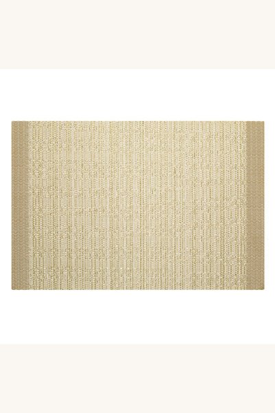 Comerivo Suport decorativ pentru farfurie Craciun, bej cu lurex auriu 45x30cm