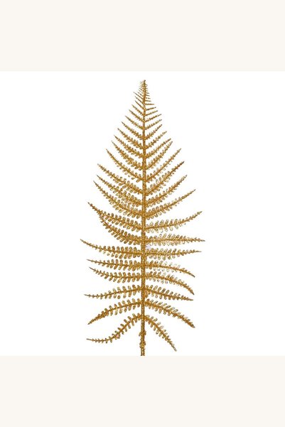 Comerivo Frunzele aurii cu sclipici pentru ornare craciun - Crenguta feriga 71cm