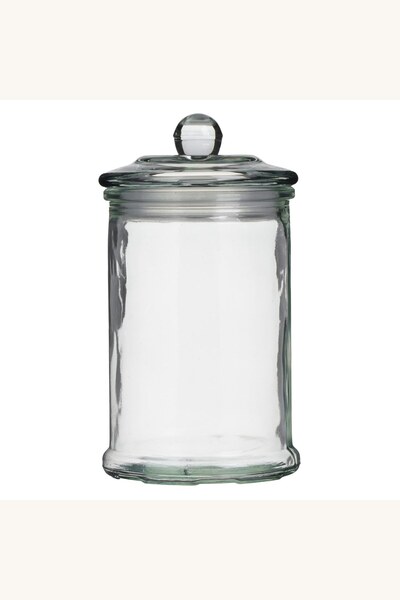 Comerivo Borcan de sticla transparent pentru bomboane, cu capac, 320ml