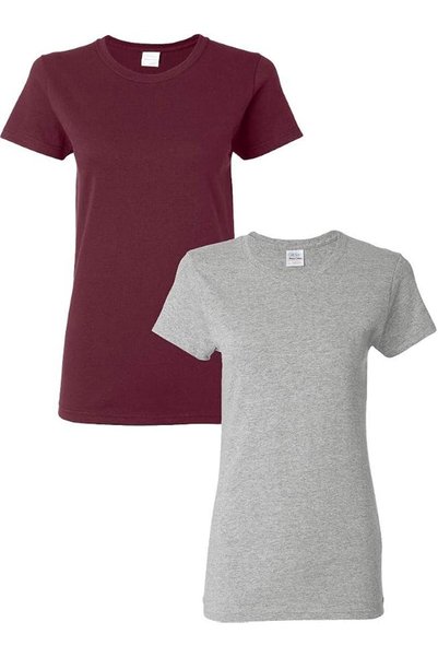 GILDAN womens Heavy Cotton Adult T-Shirt, 2-Pack T-Shirt