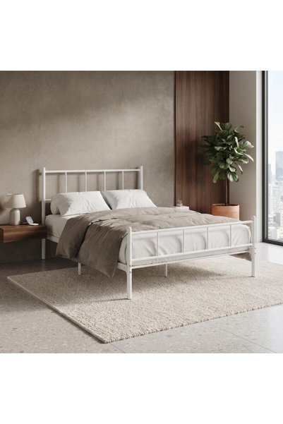 NO BRAND سرير حديد مودرن - 120×190 سم - أبيض | موفن هوم | MOVEN HOME