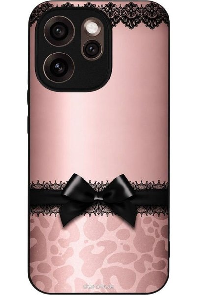 Sonique Θήκη Σειράς Diva για Oppo Reno15 Pro Max Λεοπάρ Φιόγκος - Ροζ