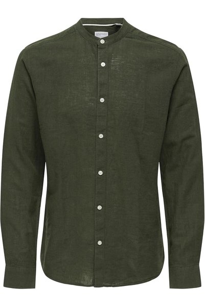 ONLY & SONS JUNIOR قميص ماو من الكتان الصلب للرجال من Only & Sons طراز Onscai...