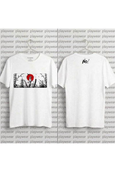 playwear Japanese-Garden Printed 100% Cotton Crew Neck T-Shirt