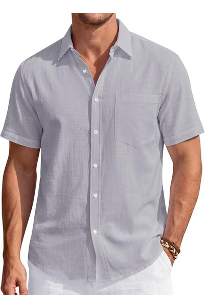 J.VER Men's Hawaiian Shirts Casual Button Down Short Sleeve Shirts Set Printe...