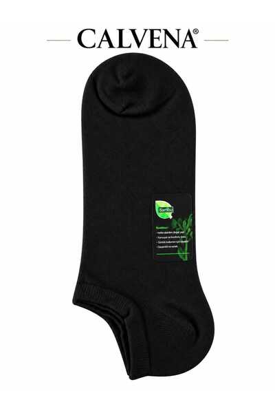 Calvena Bamboo Men's Seamless Premium Booties Black Socks Set of 6 - 42-46 - ...