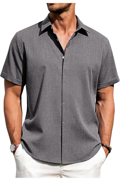 J.VER mens Bmjmmdx-linen Shirt Button Down Shirt (pack of 1)