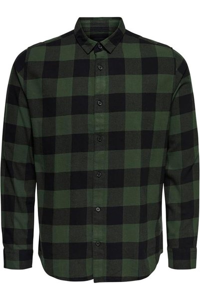 ONLY & SONS JUNIOR قميص Onsgudmund Ls منقوش للرجال من Only & Sons (عبوة من قط...
