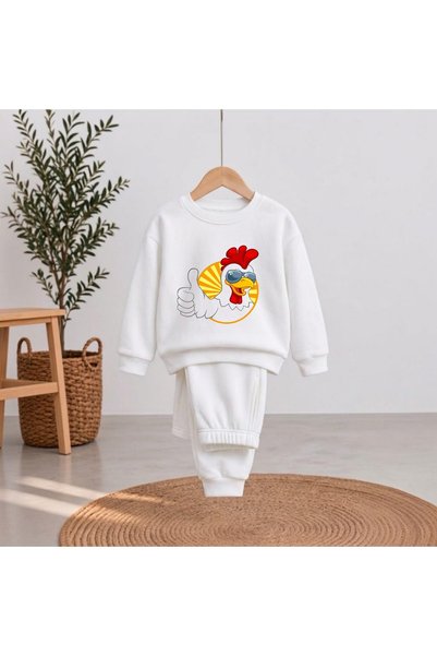 playwear سترة رياضية مطبوعة على شكل سهم للبنات والأولاد برقبة دائرية