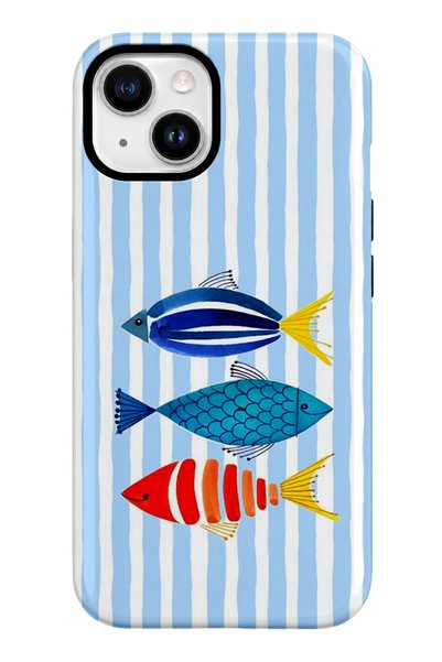 EDELFU متوافق مع iPhone 15 PLUS / 14 PLUS - تصميم خطوط مخططة، غطاء مزدوج الطب...