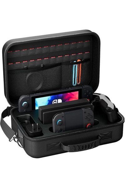 Procases حقيبة ProCase كبيرة لجهاز نينتندو سويتش 2 2025، حقيبة سفر صلبة مع حز...