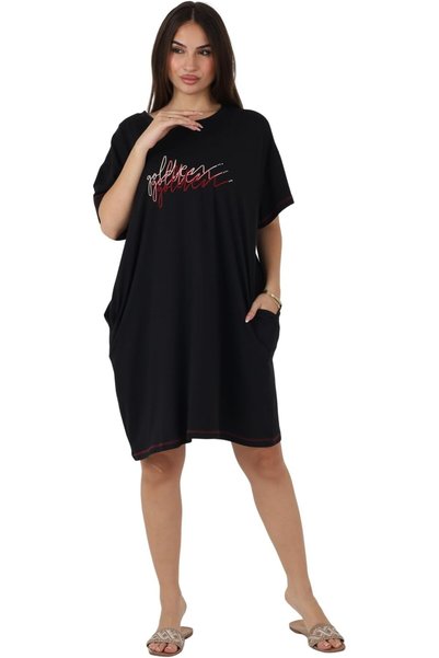 ZECOTEX Women's Cotton Night Dress | Embroidered Short Sleeve Sleepwear & Nig...