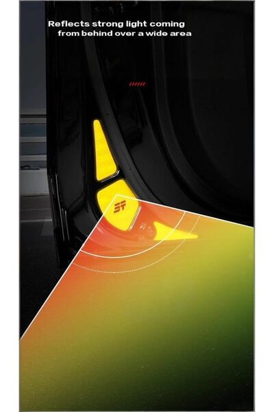 GBUFIYSN 8Pcs Door Opening Warning Reflective Stickers for Jetour Traveler, F...