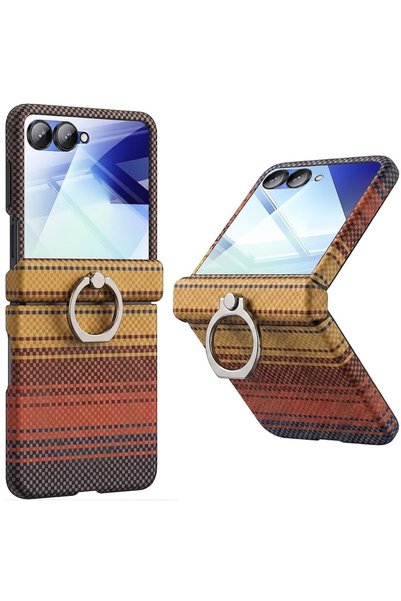 XGSM Husă Samsung Galaxy Z Flip 8, Suport inel curcubeu cu funcție de stand, ...