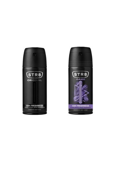 str8 Deodorant Spray Set for Men: Original 150 ml + Game 150 ml