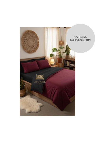 ayçiçek home Double Duvet Cover Set 180/200 Elastic-Free Bed Sheet 180/220 Du...